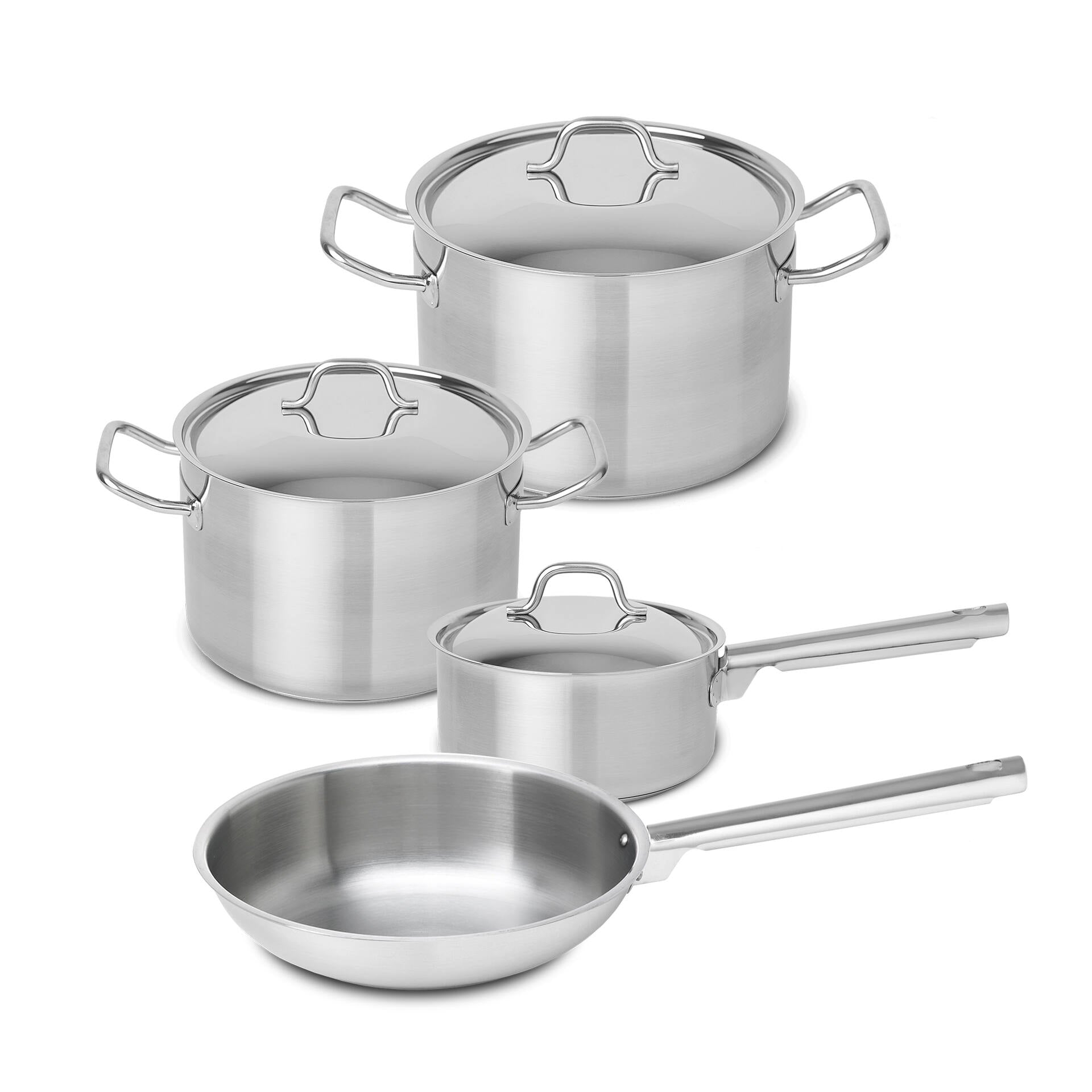 Set de 7 piezas de acero inoxidable apto para todo tipo de placas