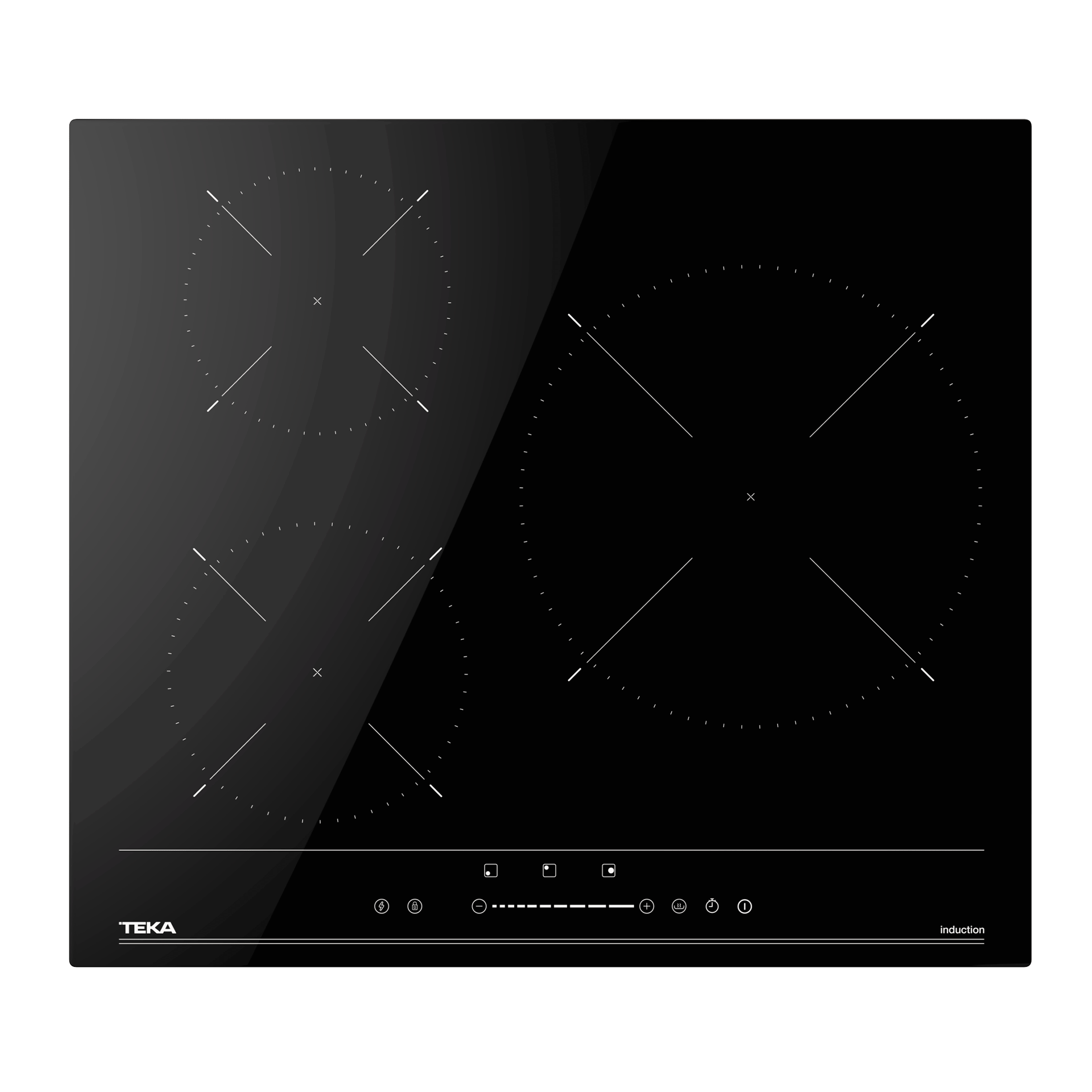 Placa de inducción MultiSlider IBC 63100 BF con 3 zonas de cocción