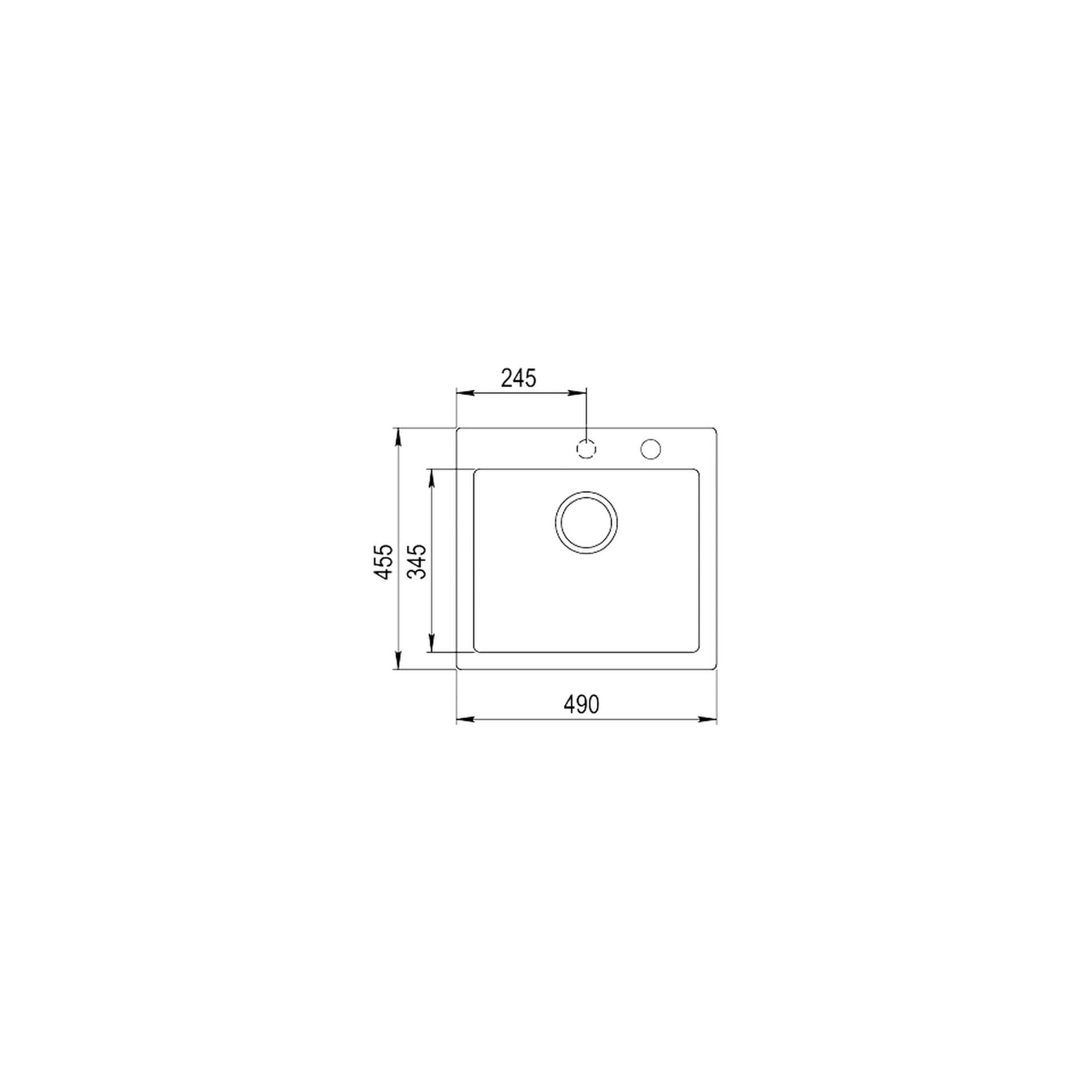 Fregadero Tequartz Clivo 50 S-TQ 1B encastrado de una cubeta (2)