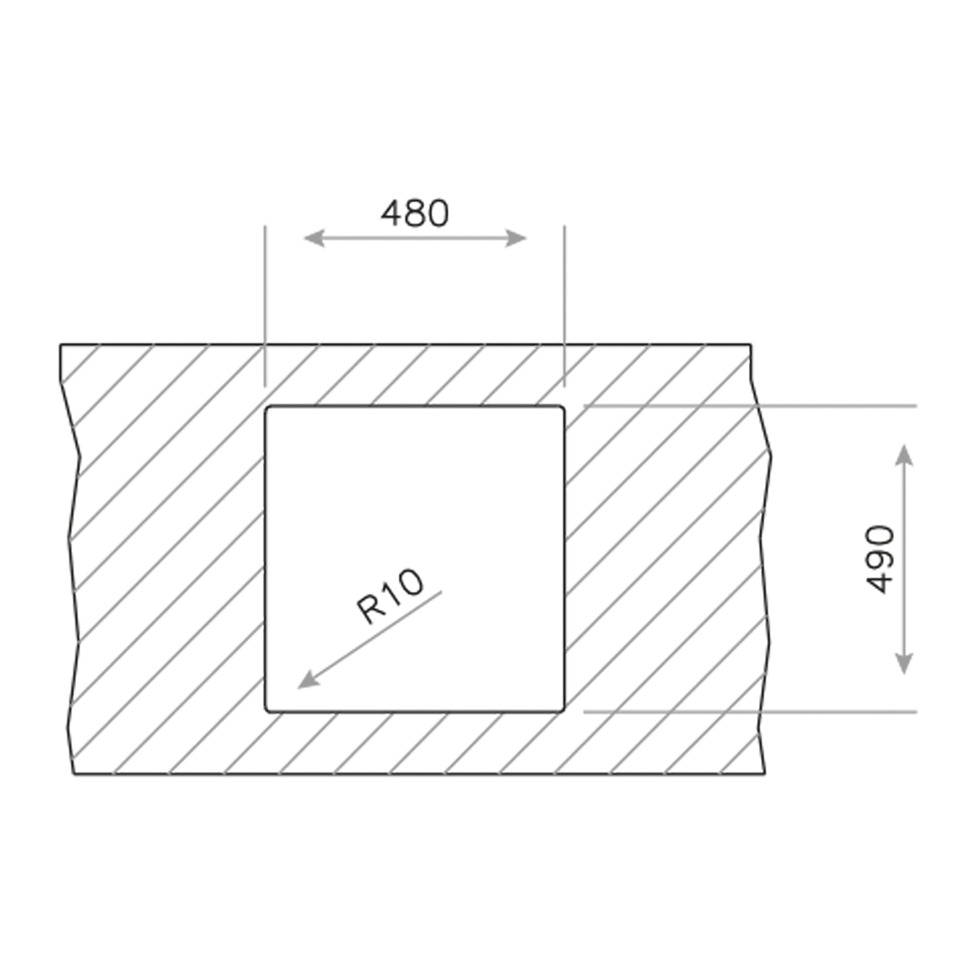Fregadero Eline 1C encastrado de 50 cm con una cubeta (3)