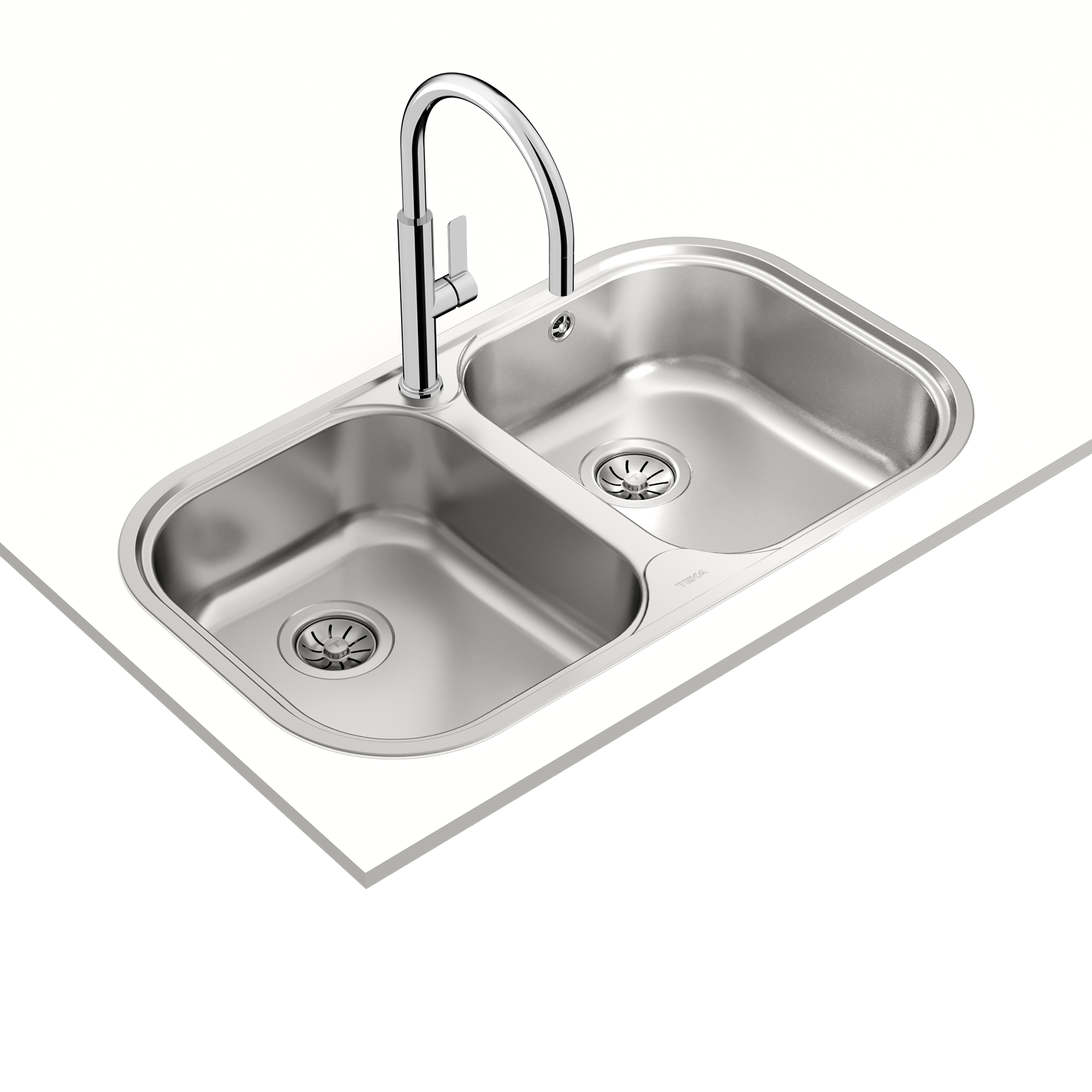 Fregadero encastrado Stylo 2B con cubetas de 36 cm