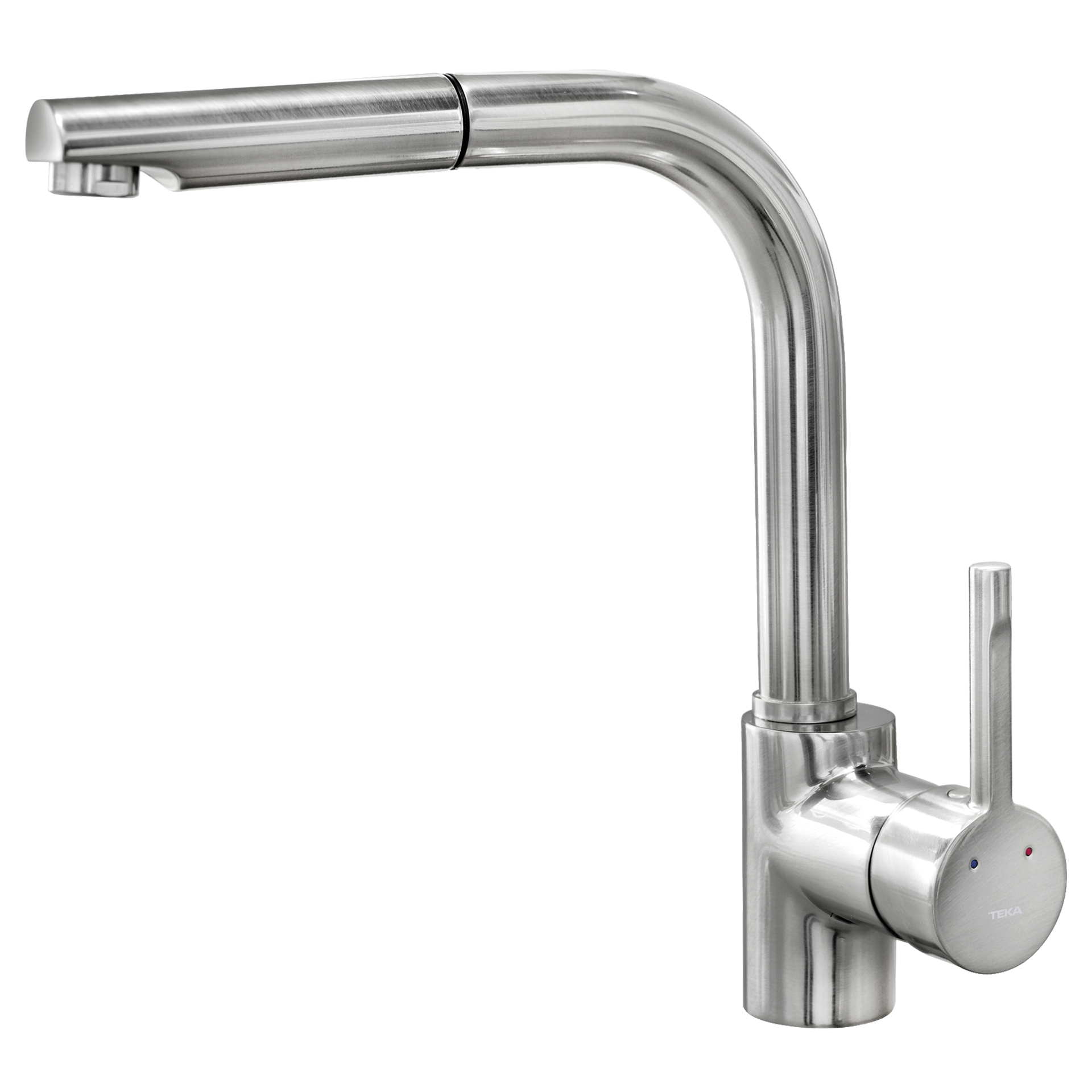 Grifo de cocina monomando ARK 938 inox con caño alto extraíble de gran resistencia