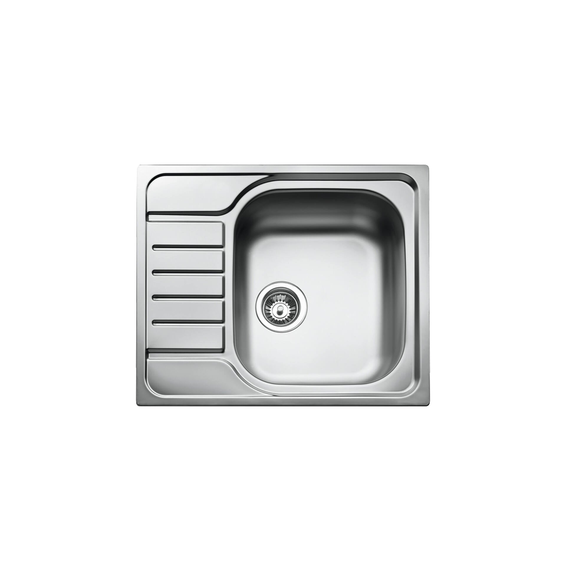 Fregadero encastrado Classic 1B ½D 580 de acero inoxidable