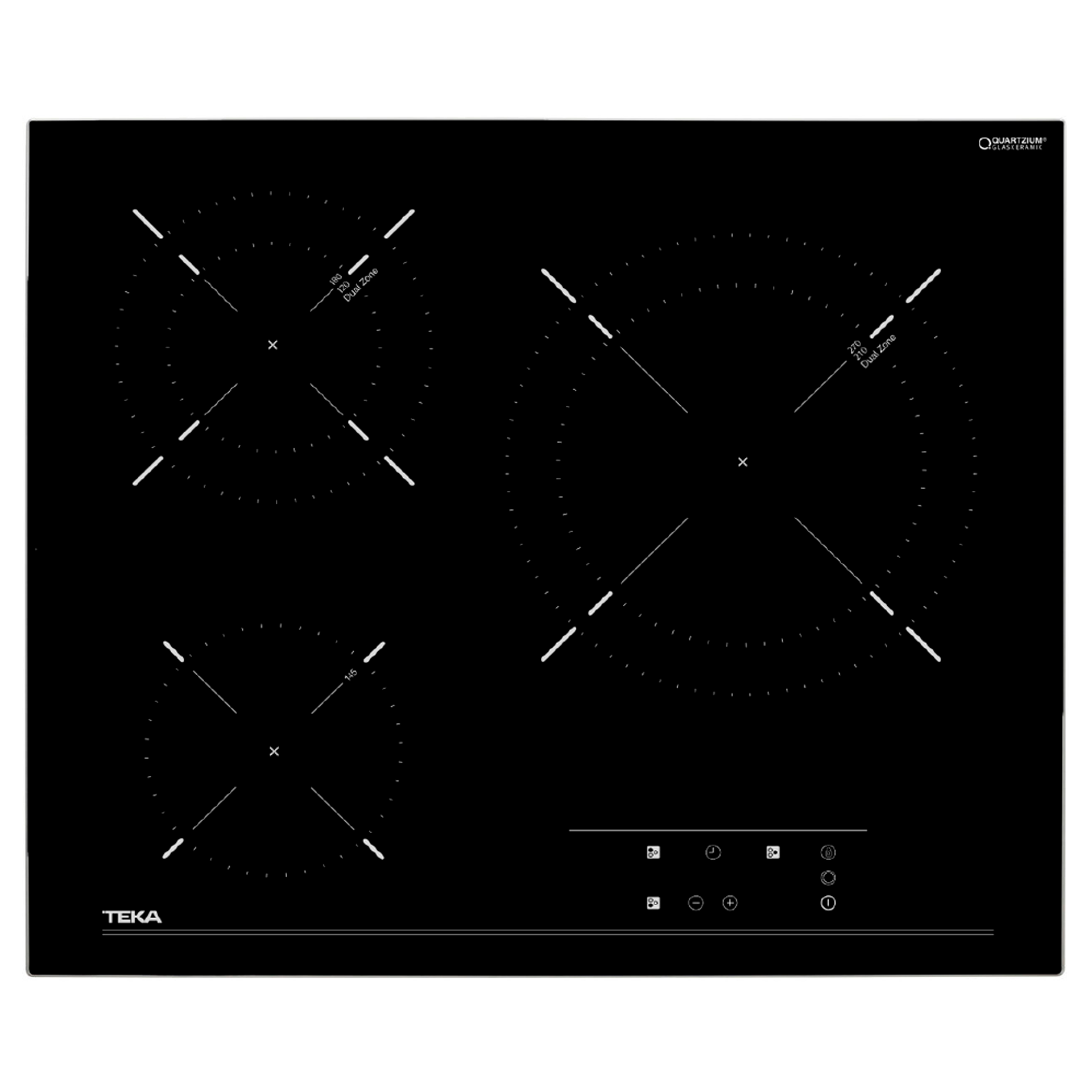 Placa Vitrocerámica TT PRO 6320, 3 Zonas Bisel Frontal Control Táctil (1)
