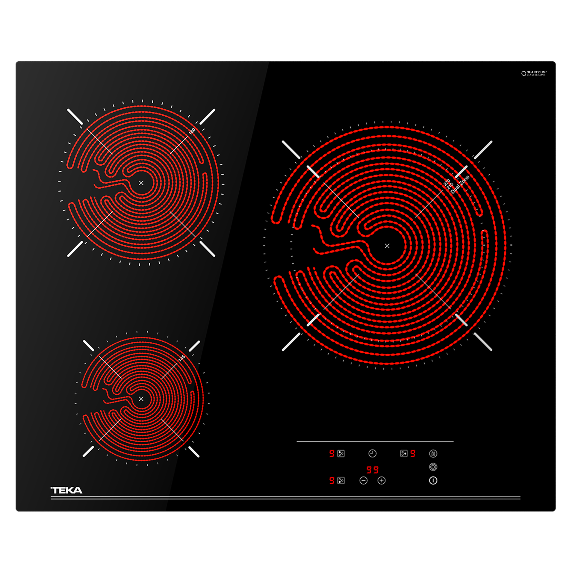 Vitrocerámica TB 6315 de 60 cm con 3 zonas con Touch Control