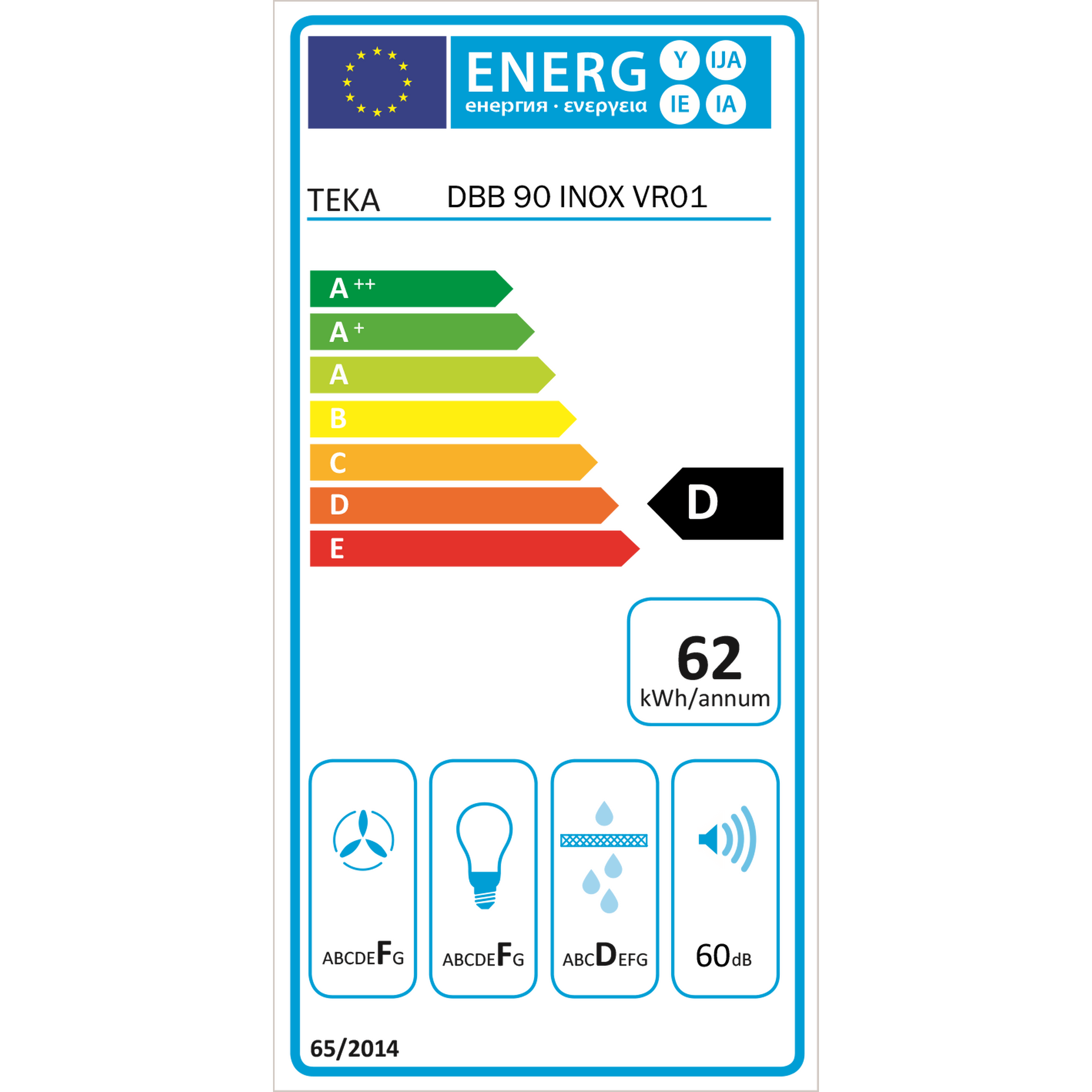 Campana Piramidal de pared DBB de 90 cm con mandos pulsantes (3)