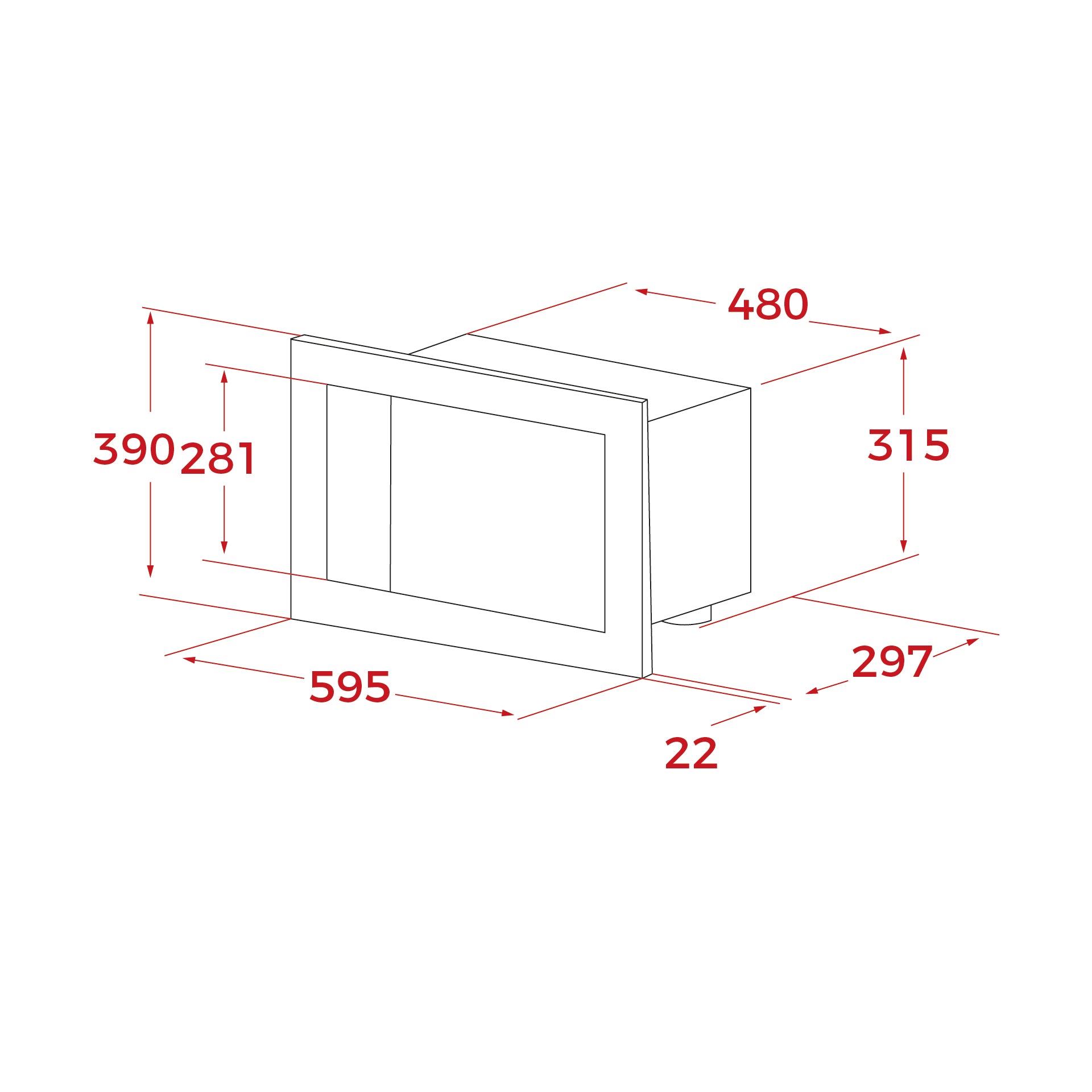 Microondas mecánico de integración MB 620 BI SS de 20L (2)