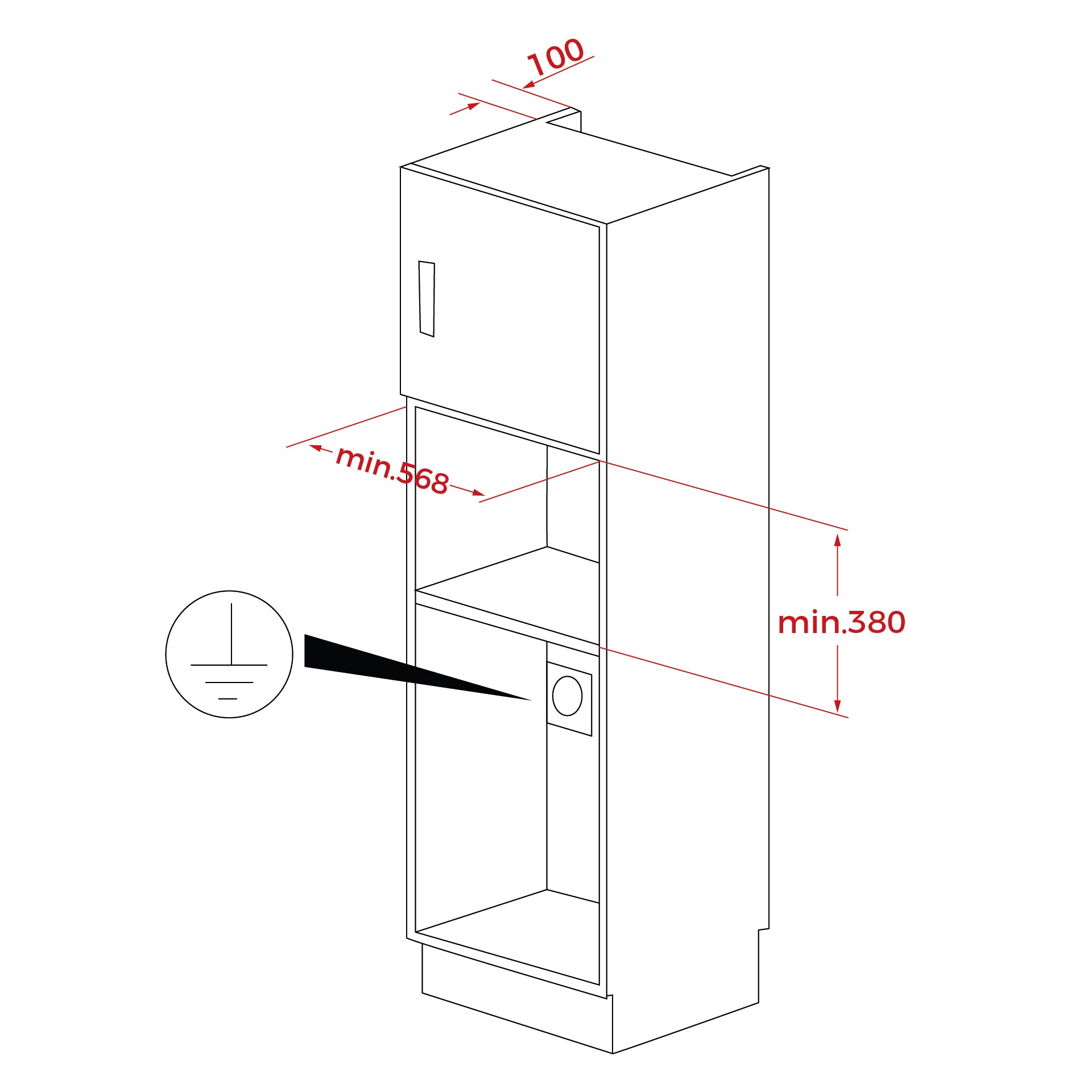 Microondas mecánico de integración MB 620 BI SS de 20L (3)