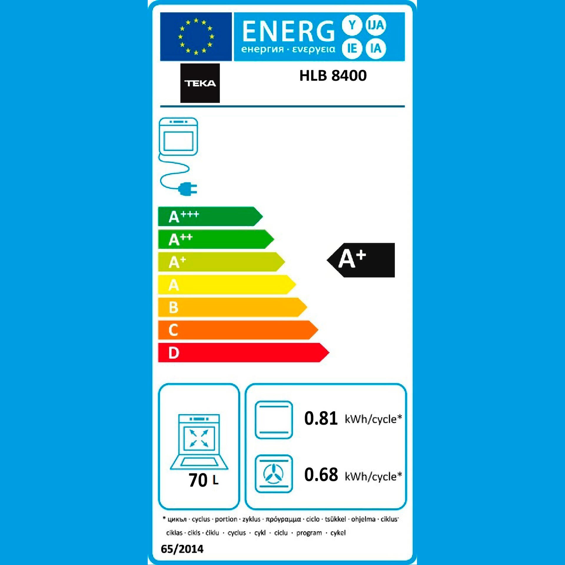 Horno Multifunción HLB 8400 BK Urban Colors Edition SurroundTemp A+ (3)
