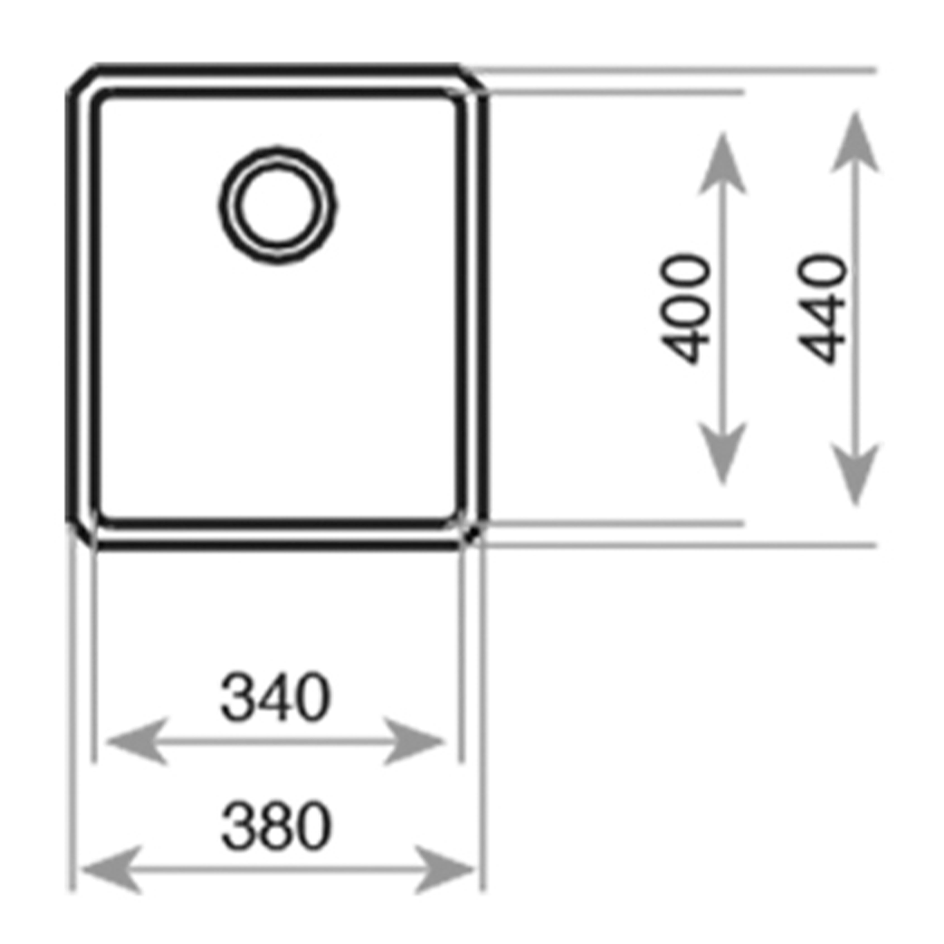 Fregadero Be Linea RS15 34.40 bajo encimera con una cubeta de 34 cm y SilentSmart (2)