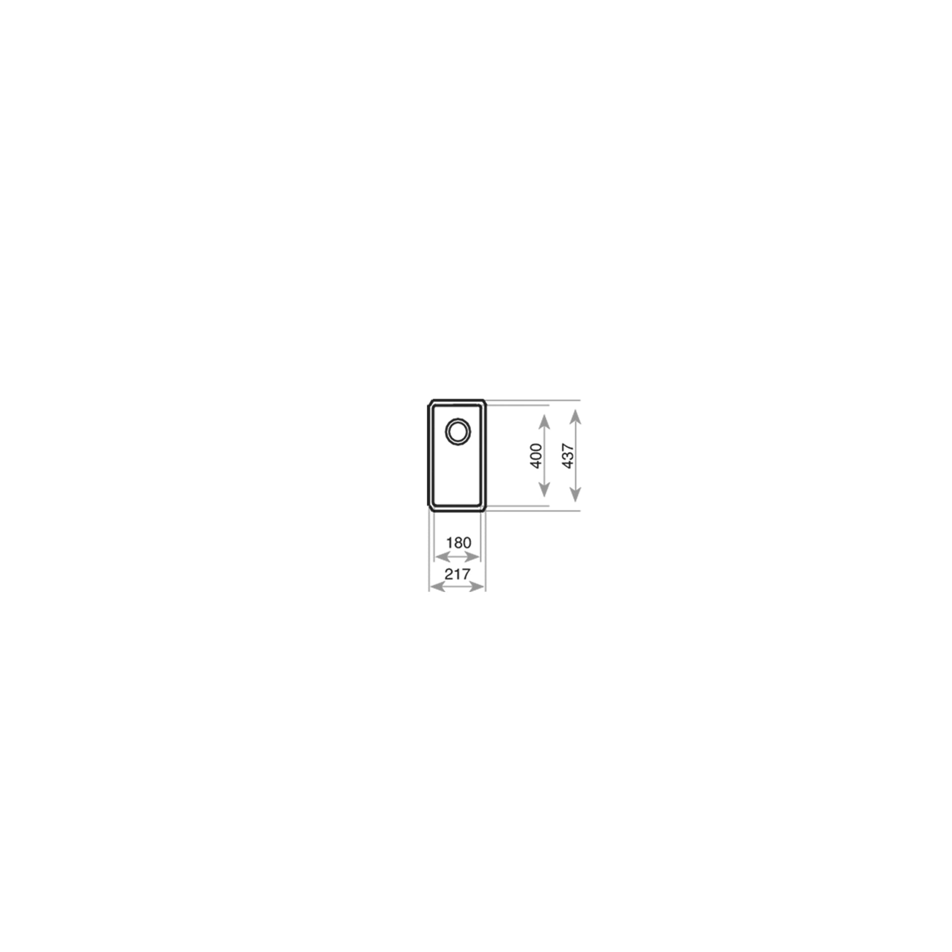 Fregadero bajo encimera Be Linea RS15 18.40 con una cubeta de 18 cm y SilentSmart (2)