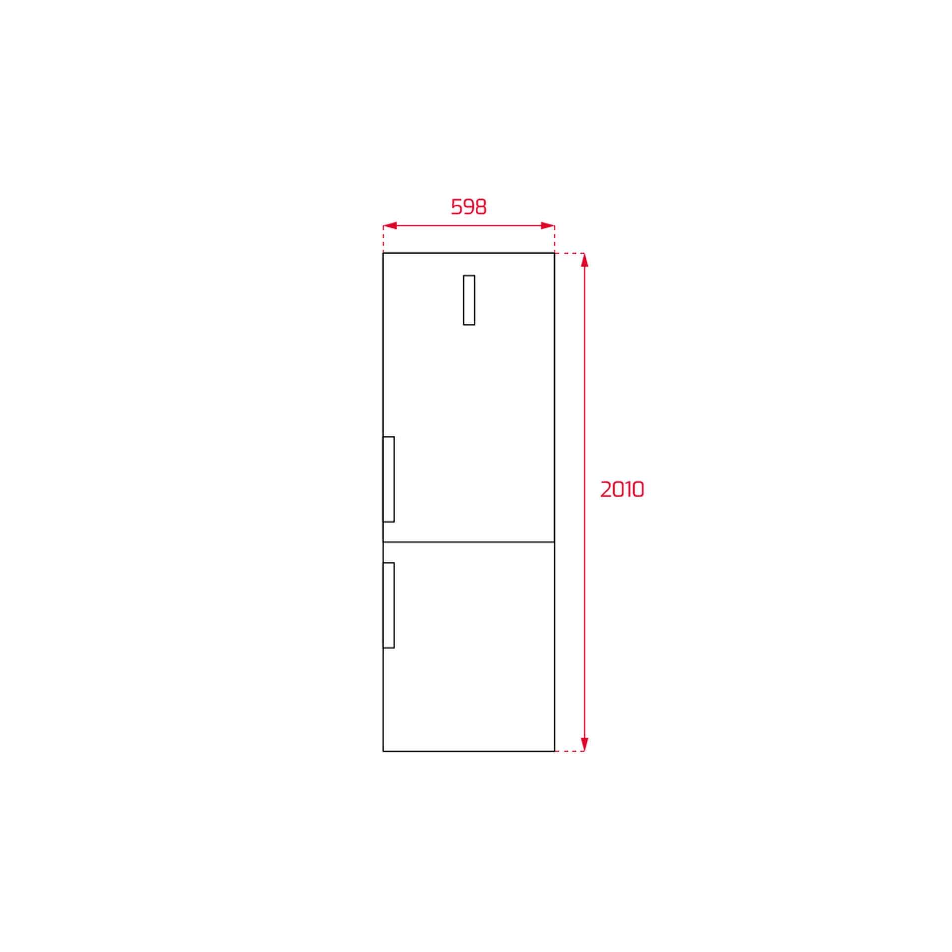 Frigorífico Combi NFL 430 No Frost Total de 200 cm con 2 puertas y Display electrónico en color blanco (3)