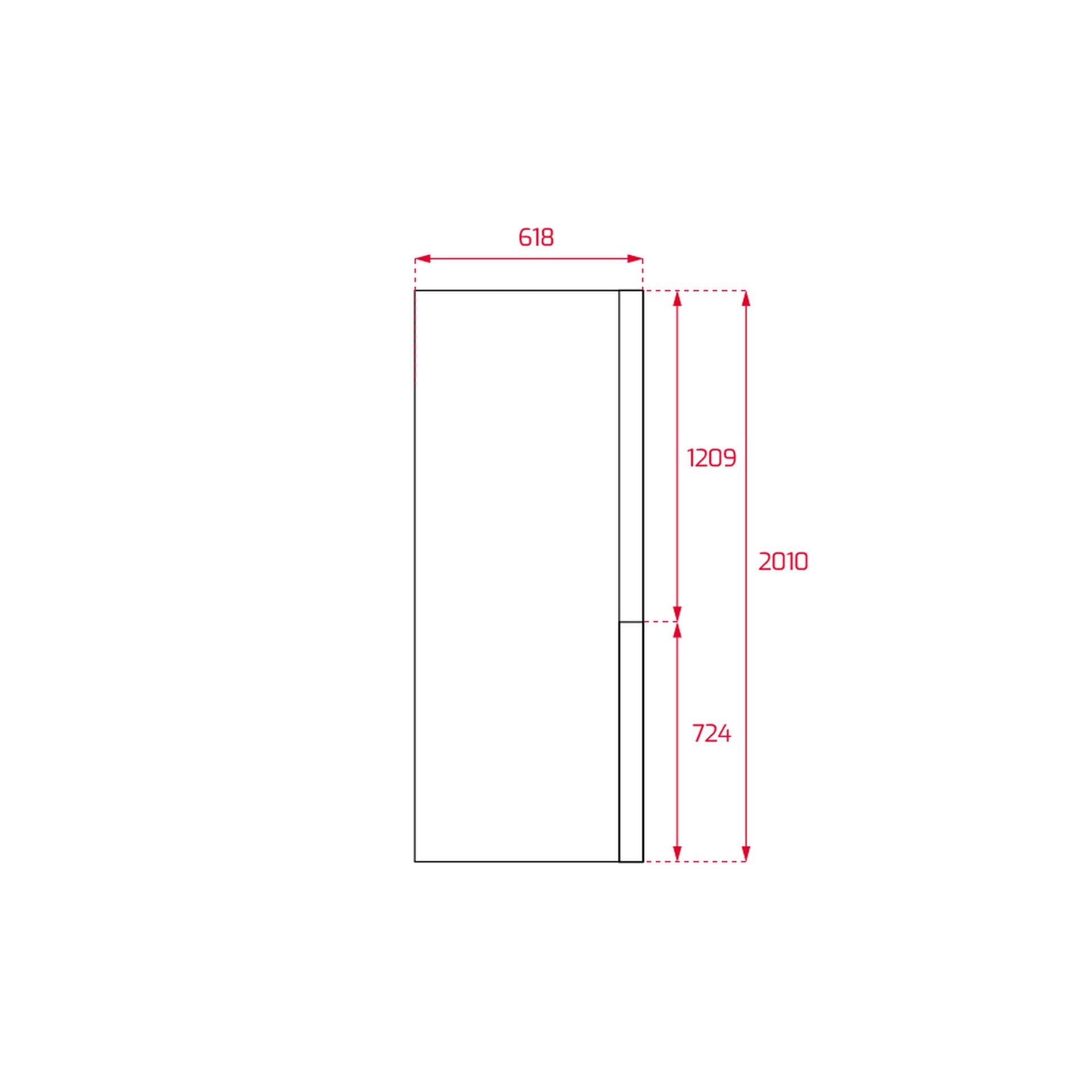 Frigorífico Combi NFL 430 No Frost Total de 200 cm con 2 puertas y Display electrónico en color blanco (4)
