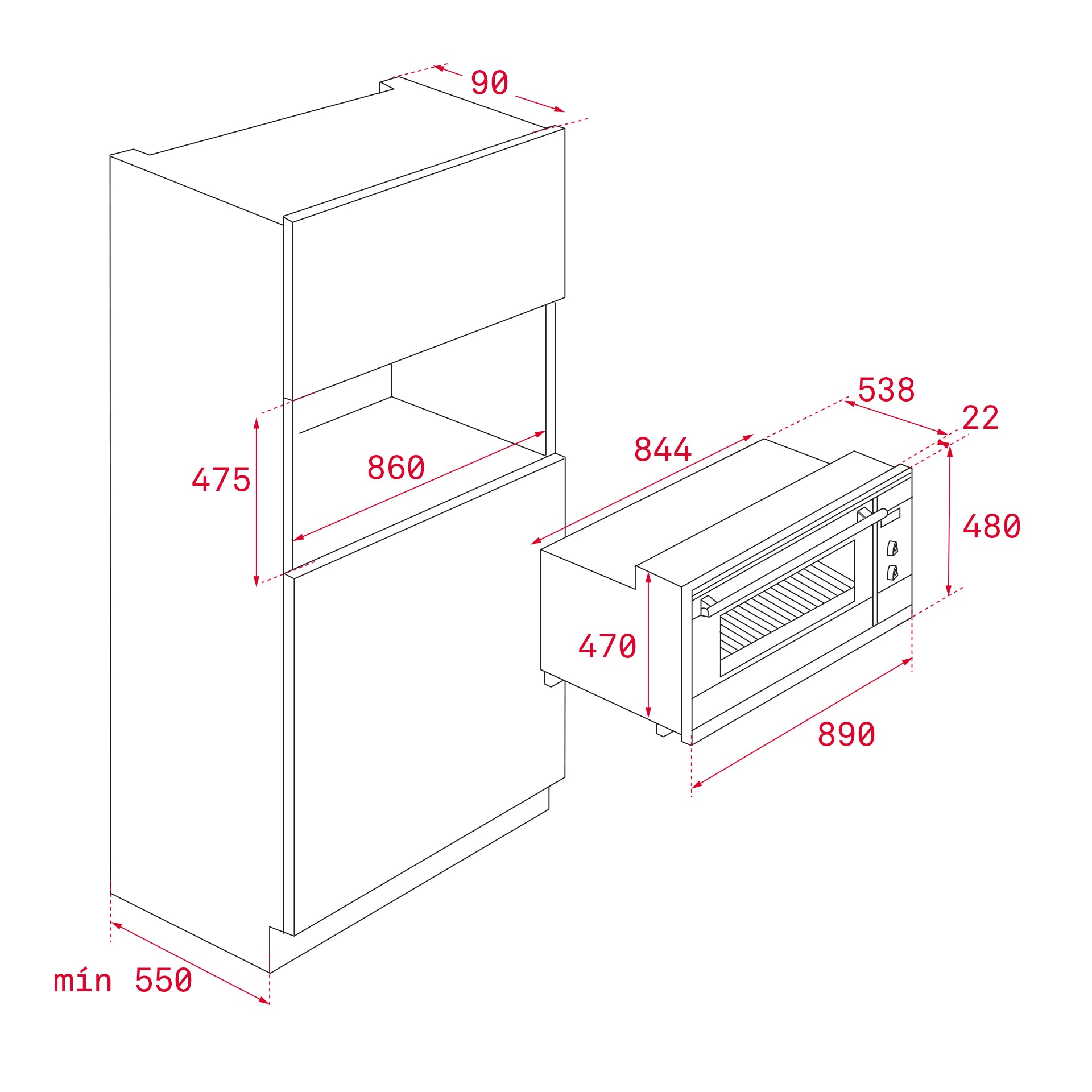 Horno multifunción HSF 900 de 90 cm y 77L (2)