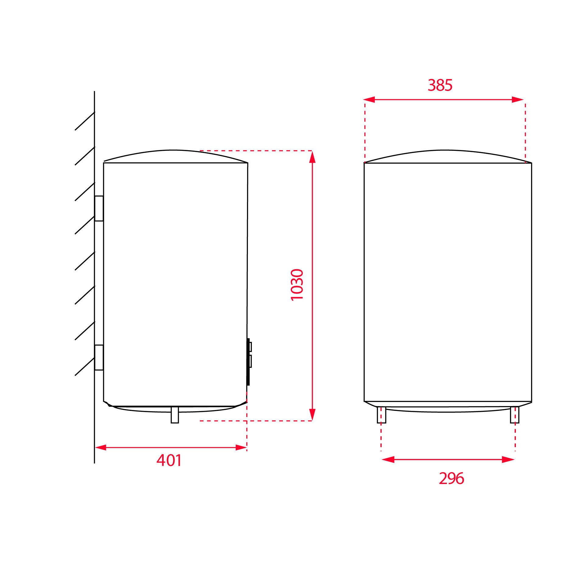 Termo eléctrico EWH 80 H VR01 de 80 litros con instalación vertical y horizontal (1)