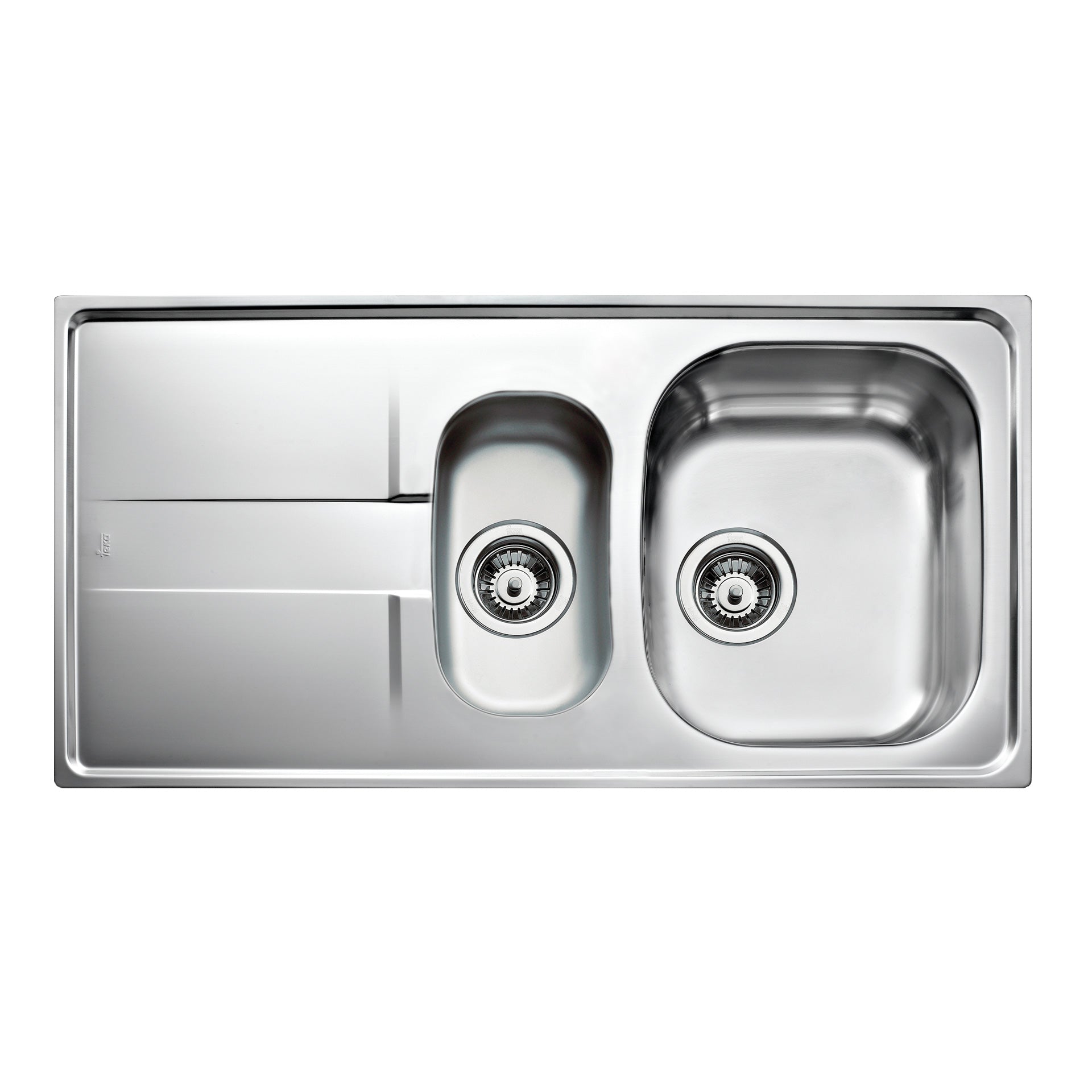 Fregadero Stena 60-B 1½C 1E reversible encastrado de 60 cm con una cubeta principal, una auxiliar y escurridor