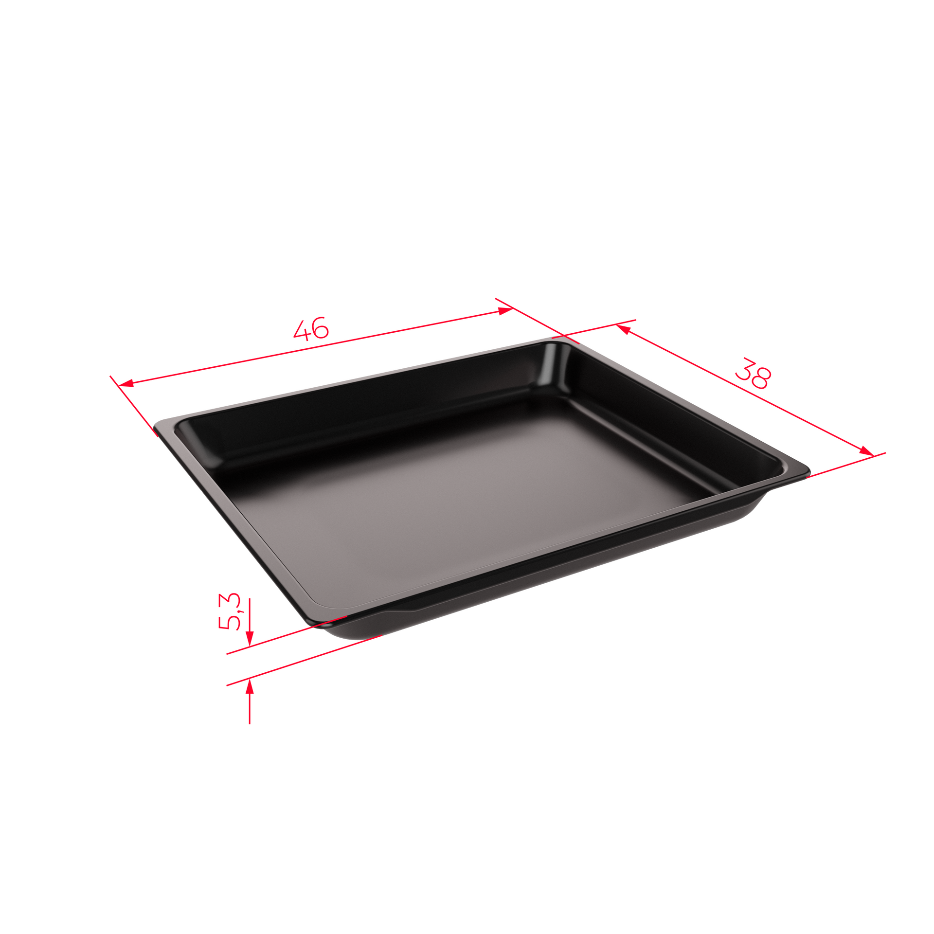 Bandeja profunda de aluminio esmaltado para hornos de 60 cm (2)