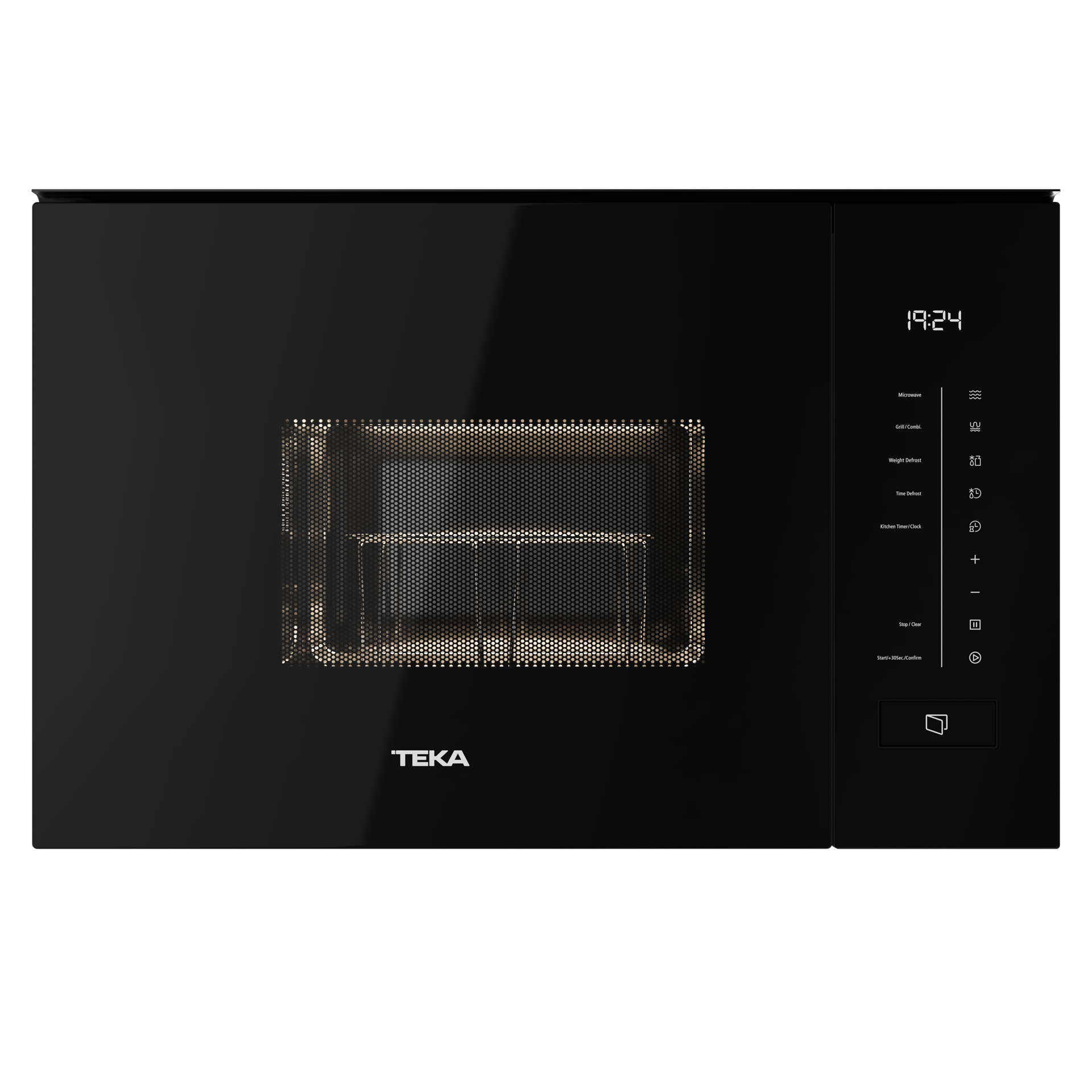 Microondas+grill integrable MLEG 820 FI con plato giratorio integrado en acabado Cristal Full Black (1)