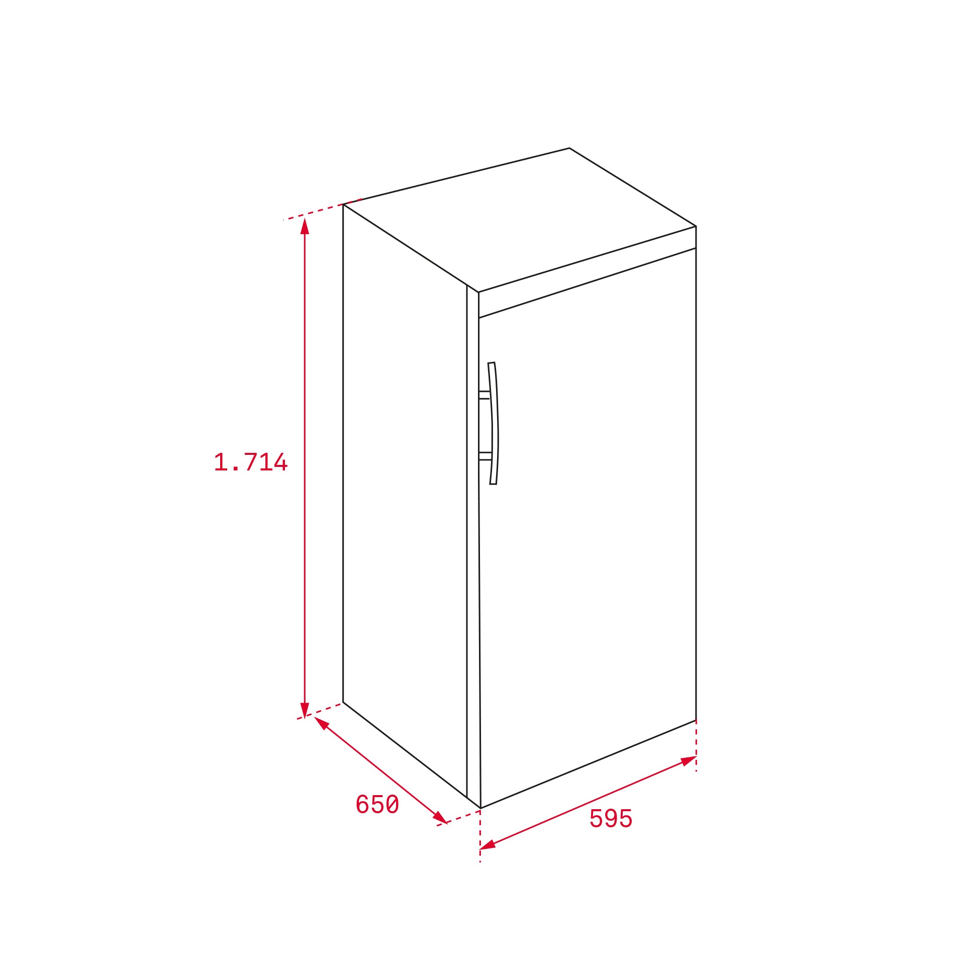 Congelador RSF 43250 No Frost de libre instalación de 170x60 cm con puerta reversible y motor inverter (1)