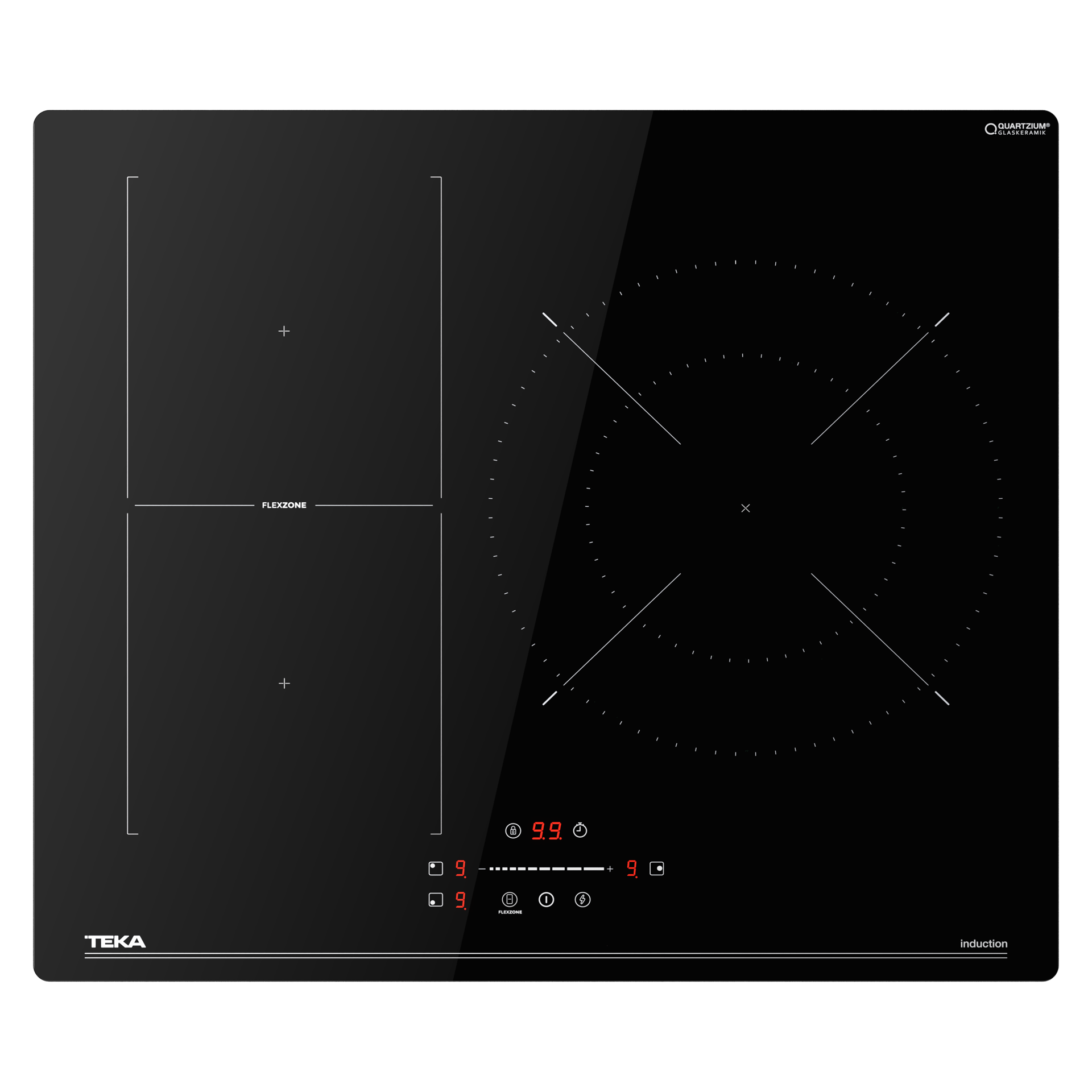 Placa de Inducción Flex IBF 63210 SSM de 60 cm con Touch control MonoSlider y 3 zonas de cocción