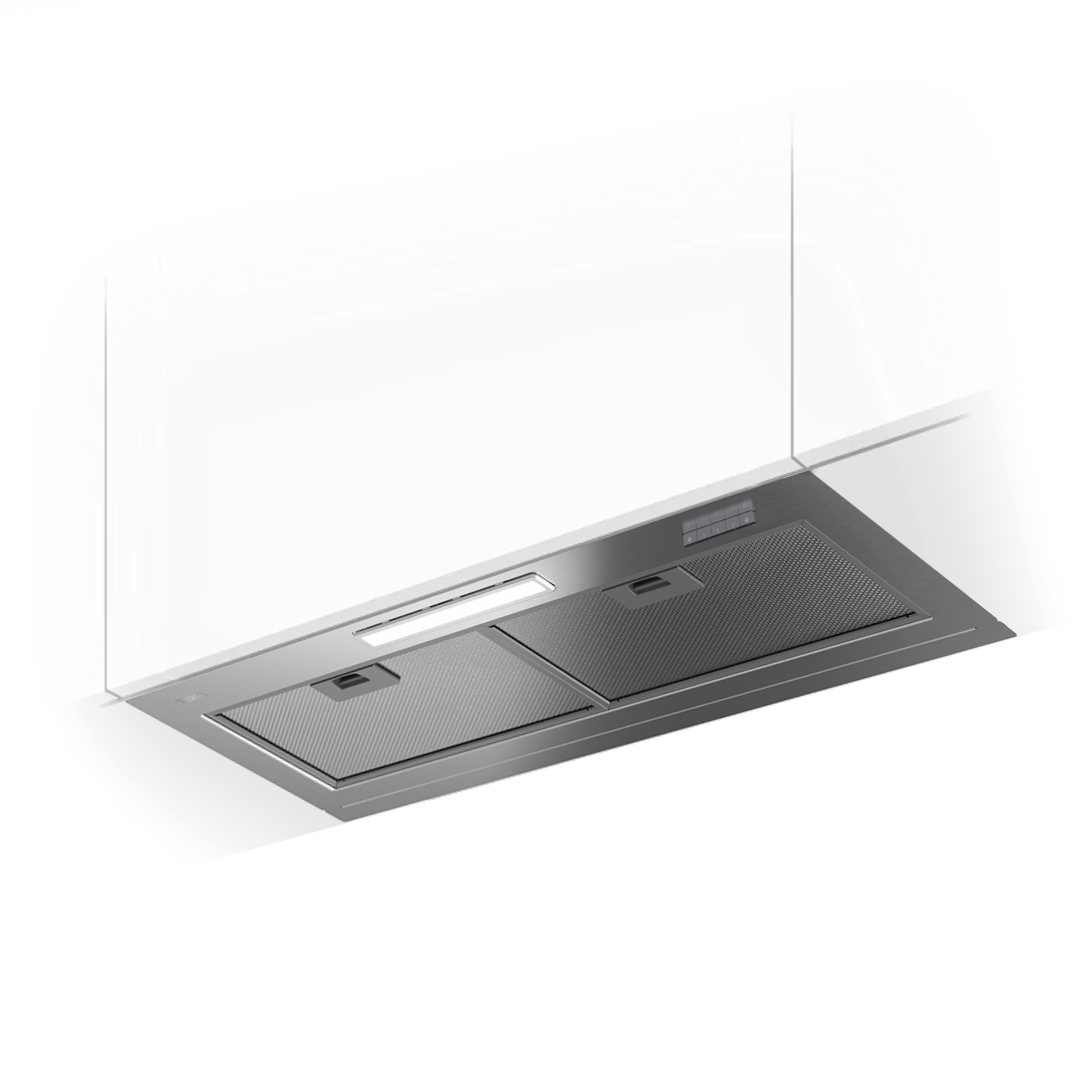 Campana integrada de diseño invisible Integra GFI 93030, fácil de instalar y con espacio para almacenamiento