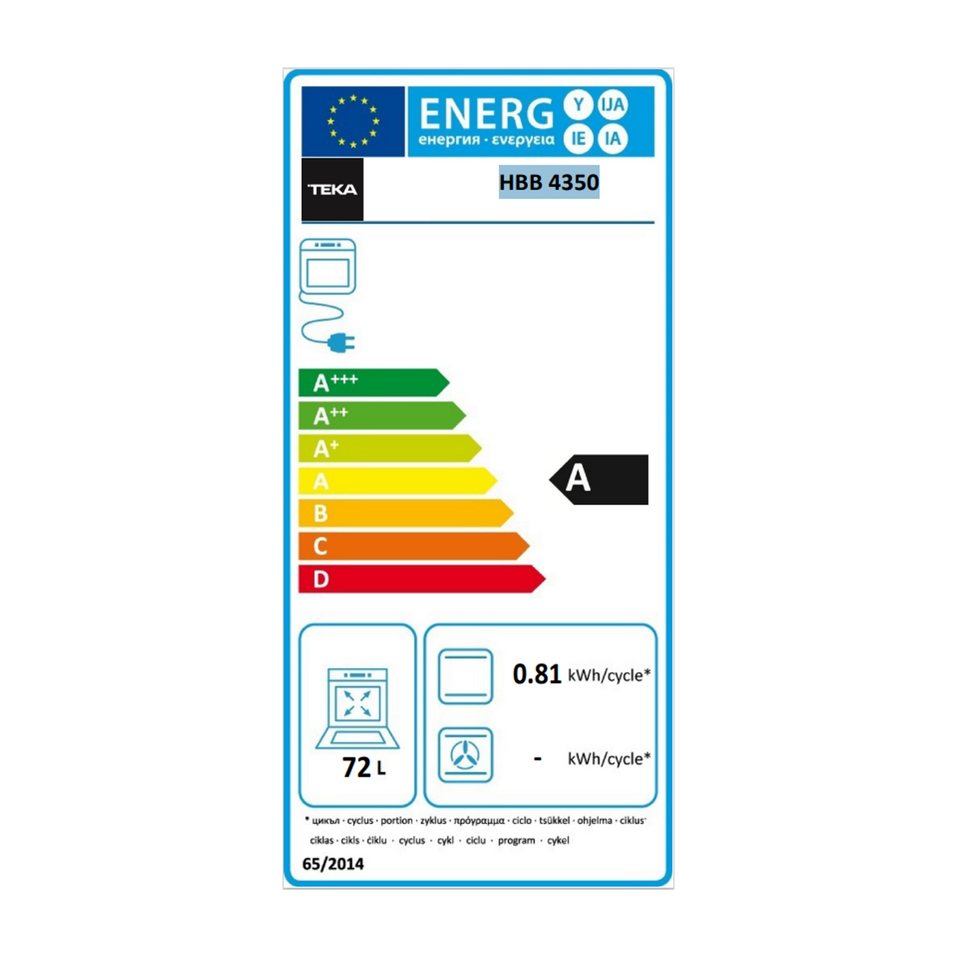Horno convencional NEO HBB 4350 con 3 funciones de cocinado (3)