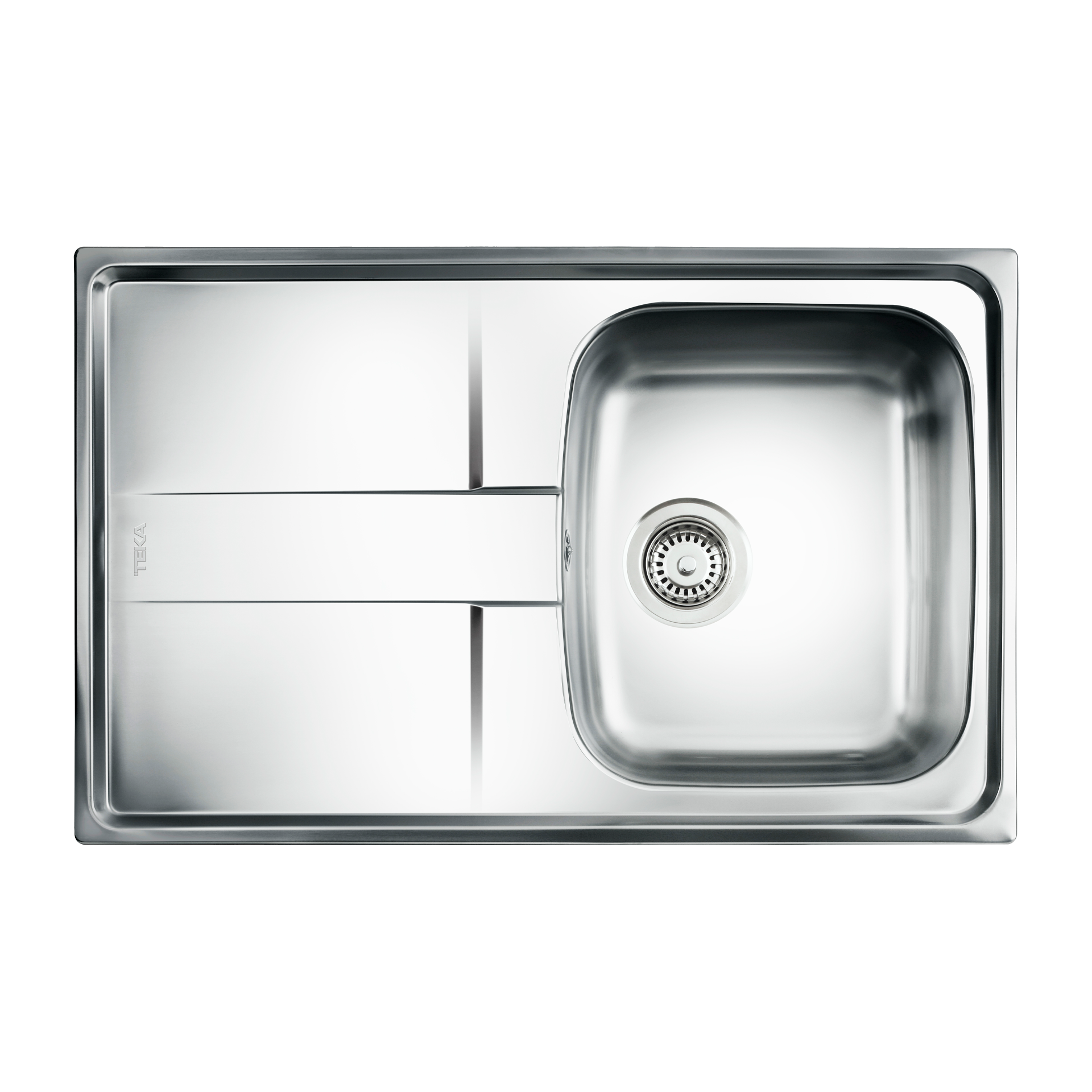Fregadero Stena 79 1C 1E reversible encastrado de 45 cm con una cubeta y escurridor, acabado microtexturizado (1)