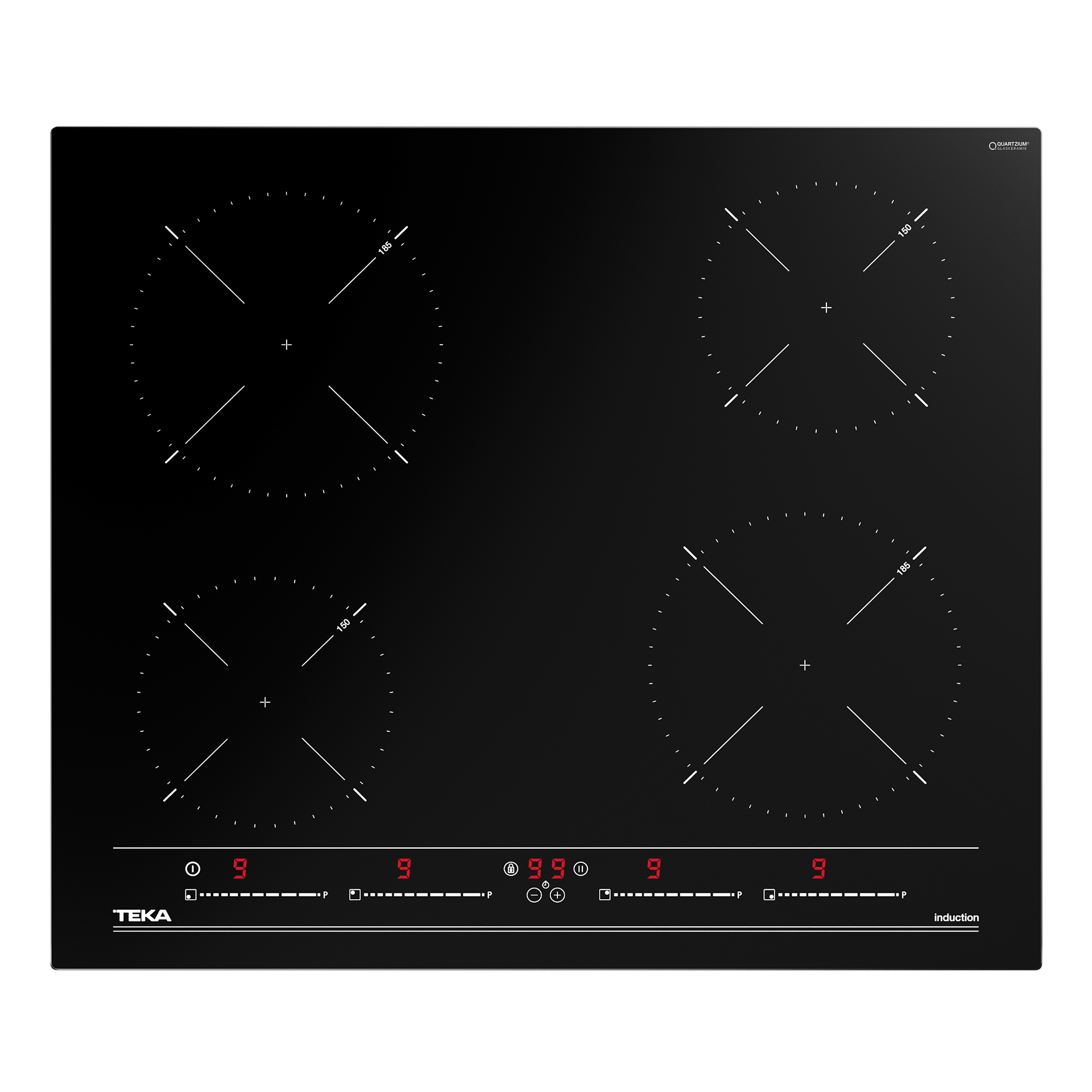 Placa de inducción Multislider IBC 64010 MSS de 60cm con 4 zonas de cocción
