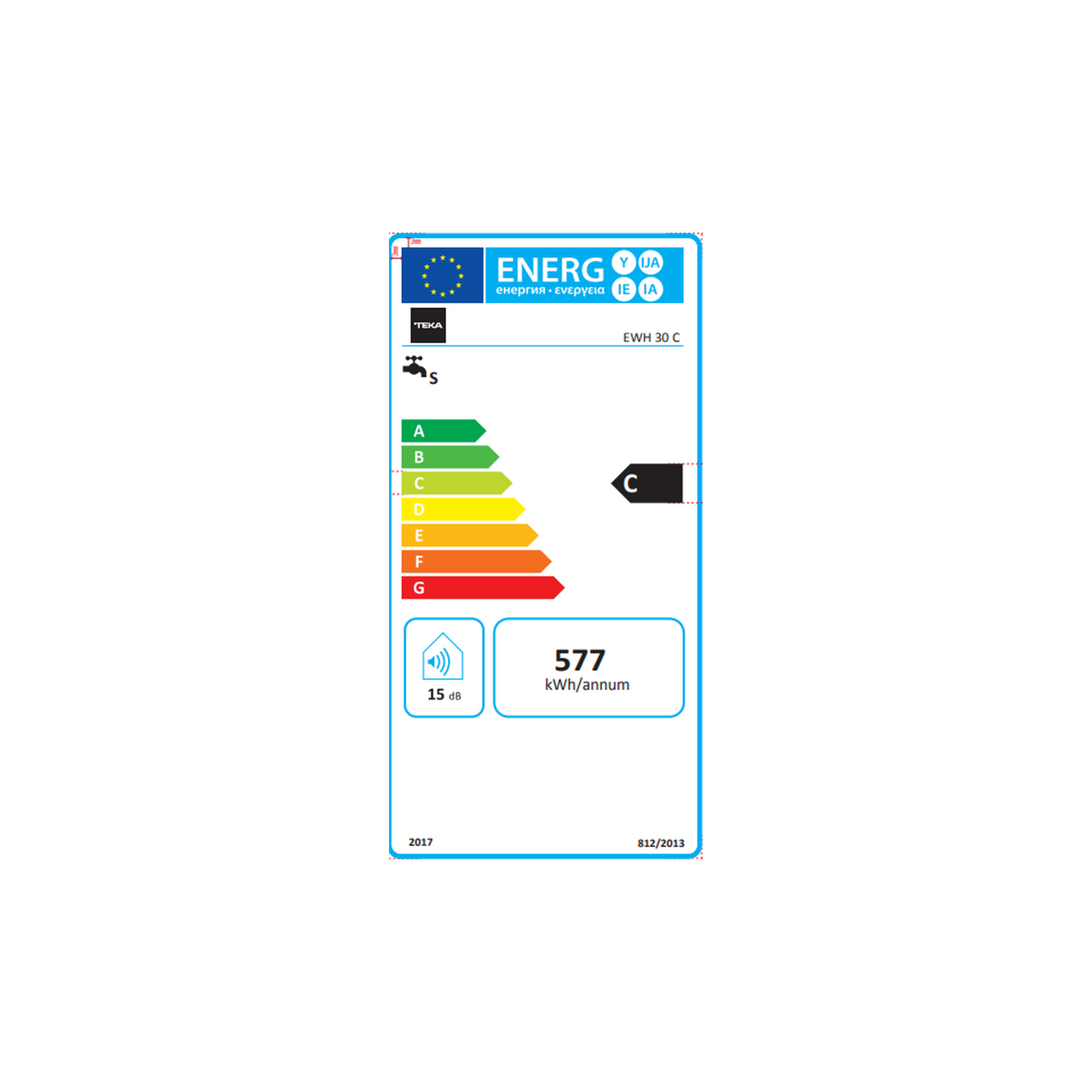 Termo eléctrico EWH 30 C de 30 litros con instalación vertical (2)