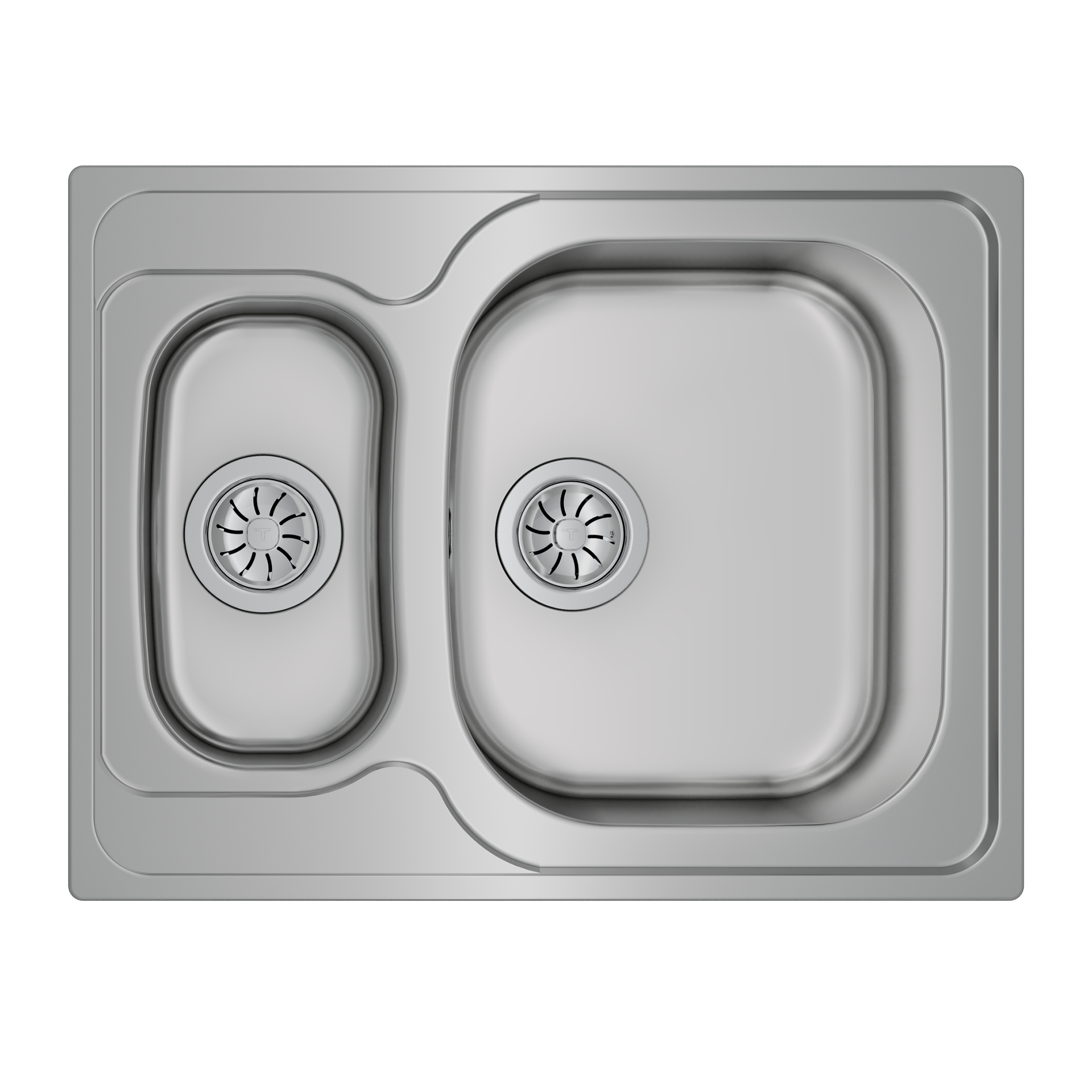 Fregadero reversible encastrado Universe 60 T-XP 1½B de acero inoxidable (1)