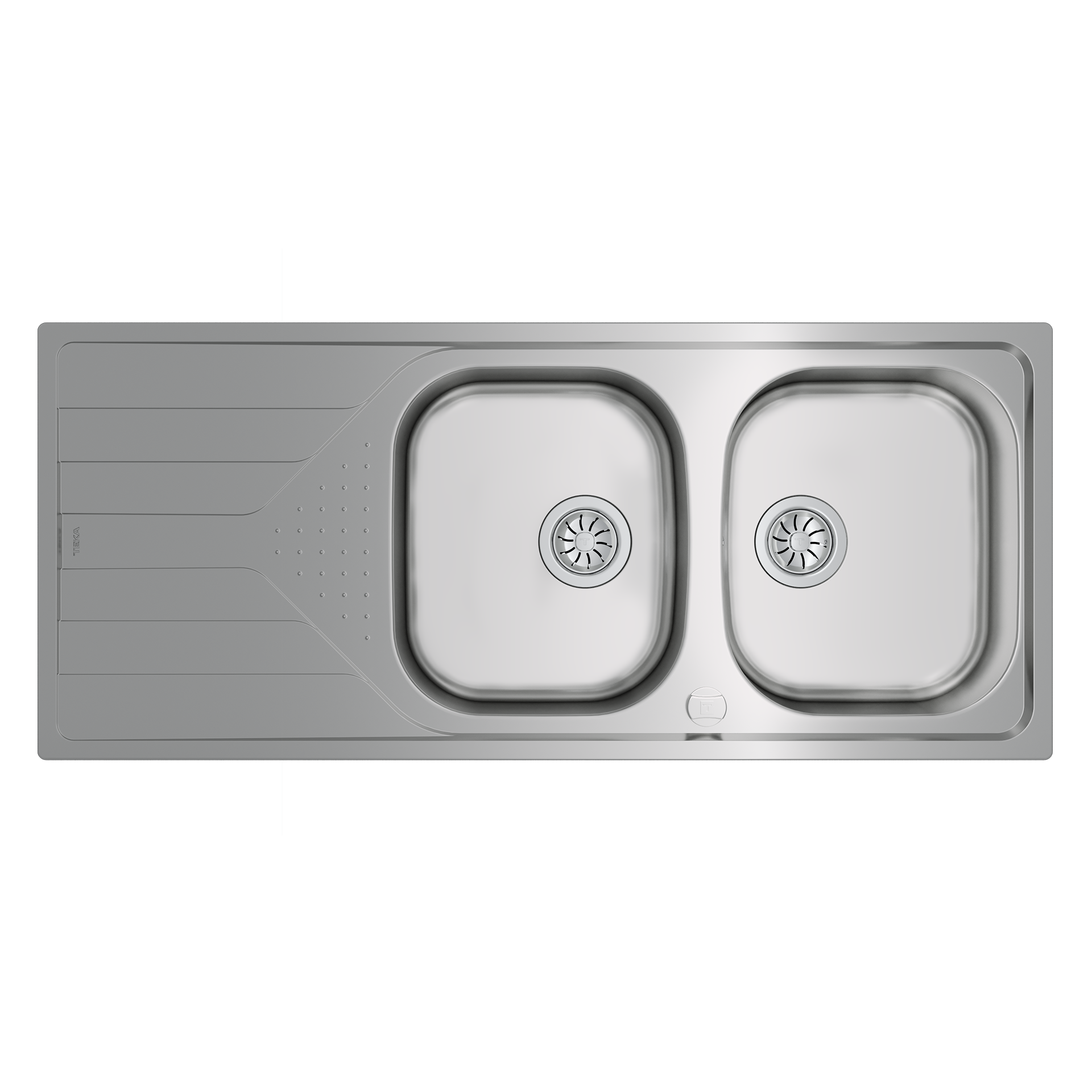 Fregadero reversible encastrado Universe 80 T-XM de acero inoxidable en acabado microtexturado en 80cm (1)