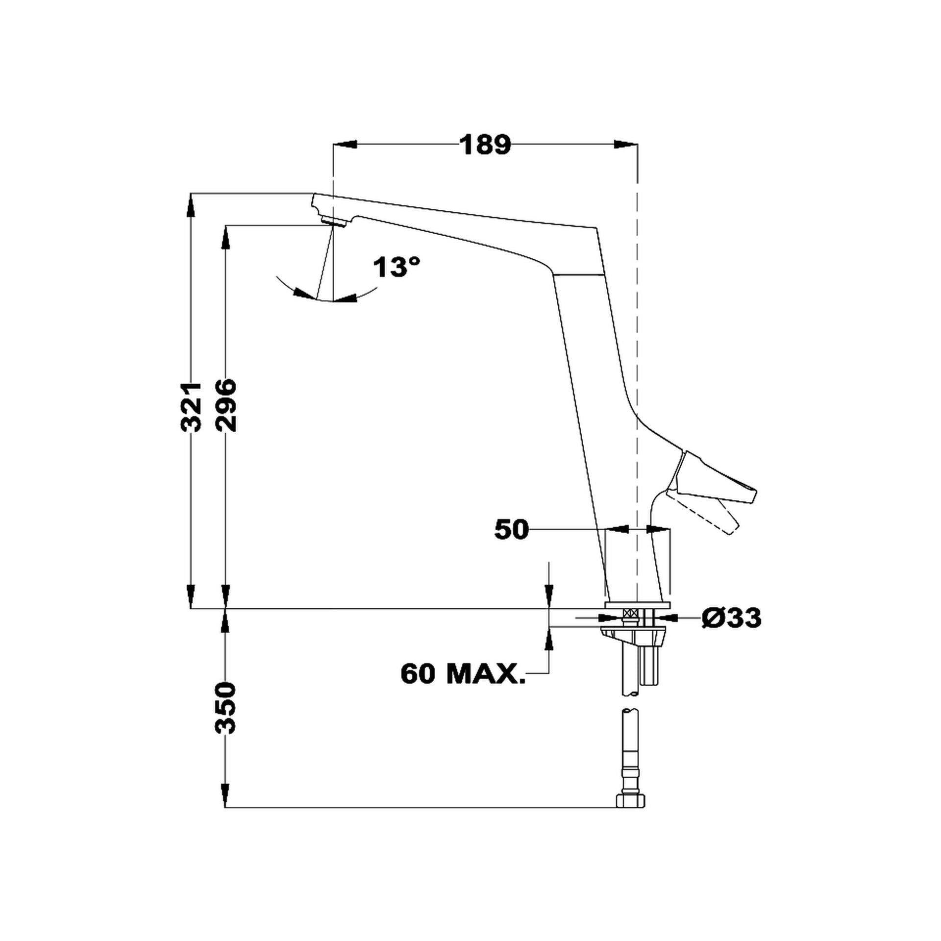 Grifo de cocina monomando de diseño SE 915 con caño alto giratorio (2)